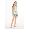 imageMatchable Family Hawaiian Luau Men Women Girl Boy Clothes in Wispy Cereus Light BlueGirl Romper