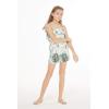 imageMatchable Family Hawaiian Luau Men Women Girl Boy Clothes in Wispy Cereus Light BlueGirl Romper