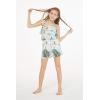 imageMatchable Family Hawaiian Luau Men Women Girl Boy Clothes in Wispy Cereus Light BlueGirl Romper