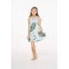 imageMatchable Family Hawaiian Luau Men Women Girl Boy Clothes in Wispy Cereus Light BlueGirl Shift