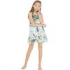 imageMatchable Family Hawaiian Luau Men Women Girl Boy Clothes in Wispy Cereus Light BlueGirl Tank