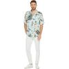 imageMatchable Family Hawaiian Luau Men Women Girl Boy Clothes in Wispy Cereus Light BlueMen Short Sleeve