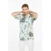 imageMatchable Family Hawaiian Luau Men Women Girl Boy Clothes in Wispy Cereus Light BlueMen Short Sleeve