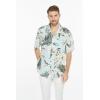 imageMatchable Family Hawaiian Luau Men Women Girl Boy Clothes in Wispy Cereus Light BlueMen Short Sleeve