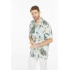 imageMatchable Family Hawaiian Luau Men Women Girl Boy Clothes in Wispy Cereus Light BlueMen Short Sleeve