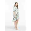 imageMatchable Family Hawaiian Luau Men Women Girl Boy Clothes in Wispy Cereus Light BlueWomen 34 Sleeve