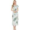 imageMatchable Family Hawaiian Luau Men Women Girl Boy Clothes in Wispy Cereus Light BlueWomen Cap Sleeve