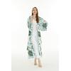imageMatchable Family Hawaiian Luau Men Women Girl Boy Clothes in Wispy Cereus Light BlueWomen Maxi Kimono Cardigan