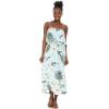 imageMatchable Family Hawaiian Luau Men Women Girl Boy Clothes in Wispy Cereus Light BlueWomen Short Maxi Ruffle