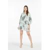 imageMatchable Family Hawaiian Luau Men Women Girl Boy Clothes in Wispy Cereus Light BlueWomen Short Poncho