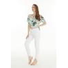 imageMatchable Family Hawaiian Luau Men Women Girl Boy Clothes in Wispy Cereus Light BlueWomen Smock Top