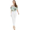 imageMatchable Family Hawaiian Luau Men Women Girl Boy Clothes in Wispy Cereus Light BlueWomen Smock Top