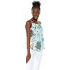 imageMatchable Family Hawaiian Luau Men Women Girl Boy Clothes in Wispy Cereus Light BlueWomen Spaghetti Strap Top