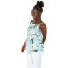 imageMatchable Family Hawaiian Luau Men Women Girl Boy Clothes in Wispy Cereus Light BlueWomen Spaghetti Strap Top