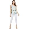 imageMatchable Family Hawaiian Luau Men Women Girl Boy Clothes in Wispy Cereus Light BlueWomen Tank Top