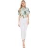 imageMatchable Family Hawaiian Luau Men Women Girl Boy Clothes in Wispy Cereus Light BlueWomen Tie Front Shirt