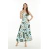 imageMatchable Family Hawaiian Luau Men Women Girl Boy Clothes in Wispy Cereus Light BlueWomen Tiered