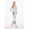 imageMatchable Family Hawaiian Luau Men Women Girl Boy Clothes in Wispy Cereus Light BlueWomen V Neck Jumpsuit