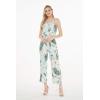 imageMatchable Family Hawaiian Luau Men Women Girl Boy Clothes in Wispy Cereus Light BlueWomen V Neck Jumpsuit