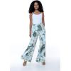 imageMatchable Family Hawaiian Luau Men Women Girl Boy Clothes in Wispy Cereus Light BlueWomen Wide Leg Pants