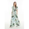 imageMatchable Family Hawaiian Luau Men Women Girl Boy Clothes in Wispy Cereus Light BlueWomen Wide Legged With Pockets Jumpsuit