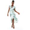 imageMatchable Family Hawaiian Luau Men Women Girl Boy Clothes in Wispy Cereus Light BlueWomen Wrap Ruffle