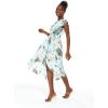 imageMatchable Family Hawaiian Luau Men Women Girl Boy Clothes in Wispy Cereus Light BlueWomen Wrap Ruffle