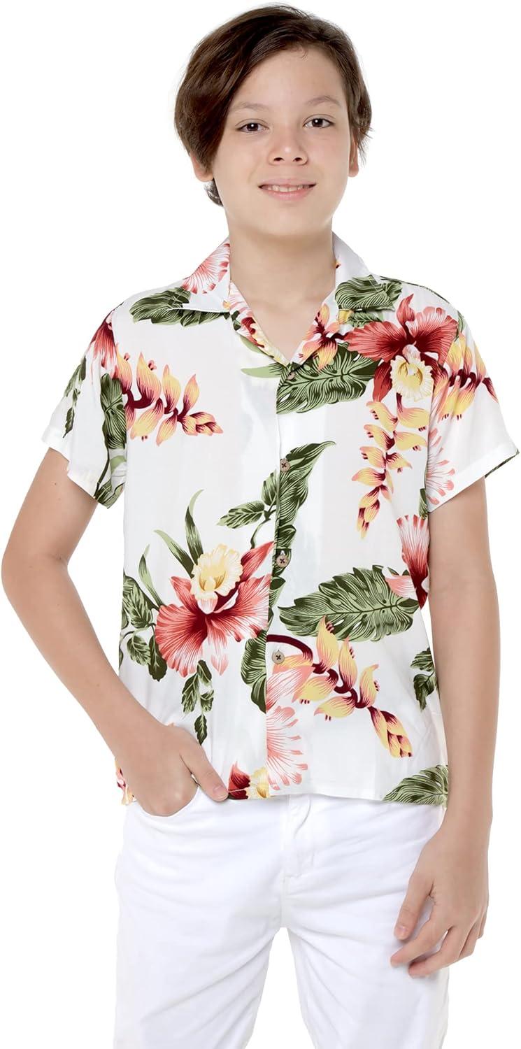 imageMatchable Family Hawaiian Luau Men Women Girl Boy Clothes in Cream RafelsiaBoy Short Sleeve