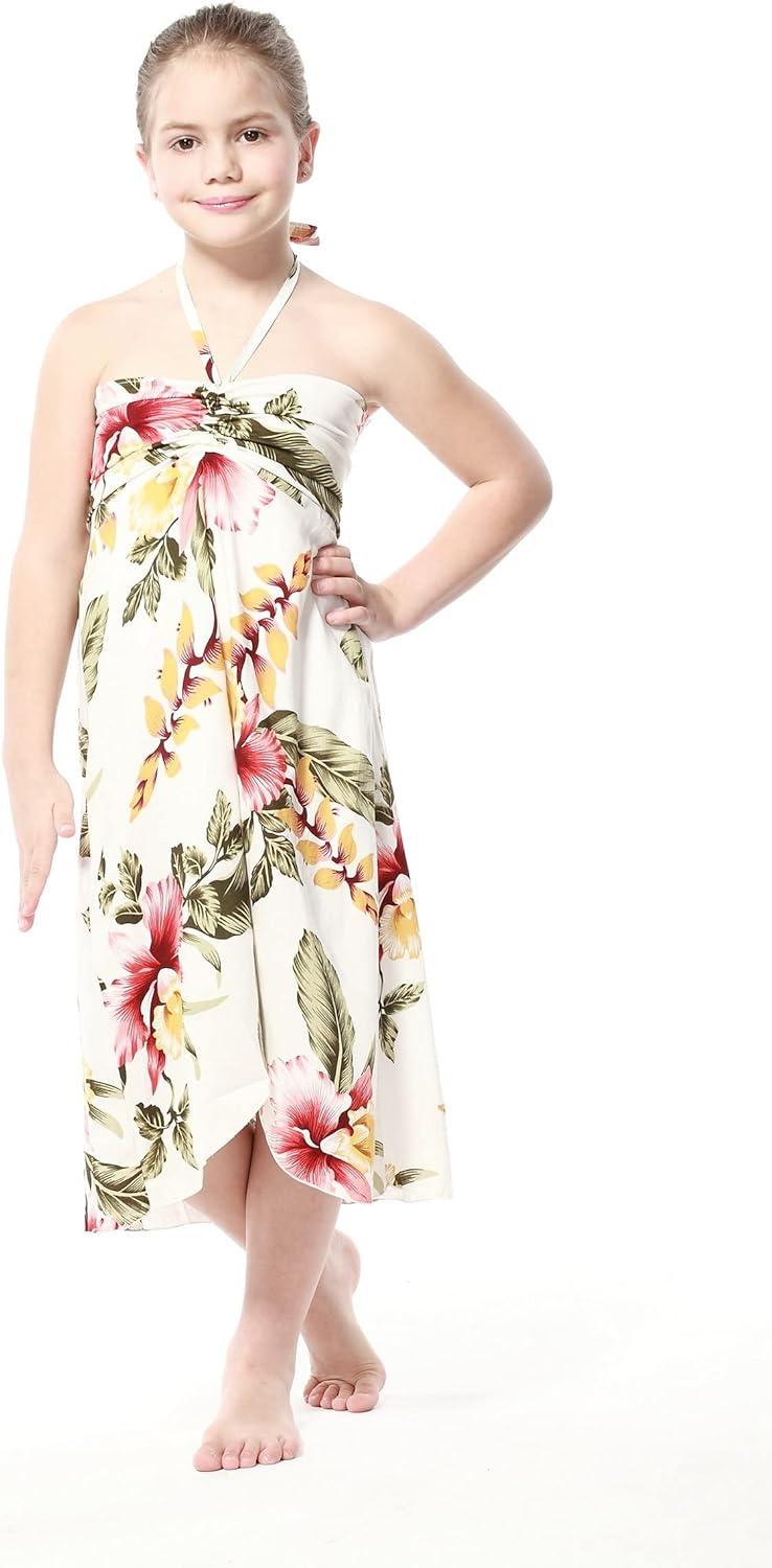 imageMatchable Family Hawaiian Luau Men Women Girl Boy Clothes in Cream RafelsiaGirl Halter