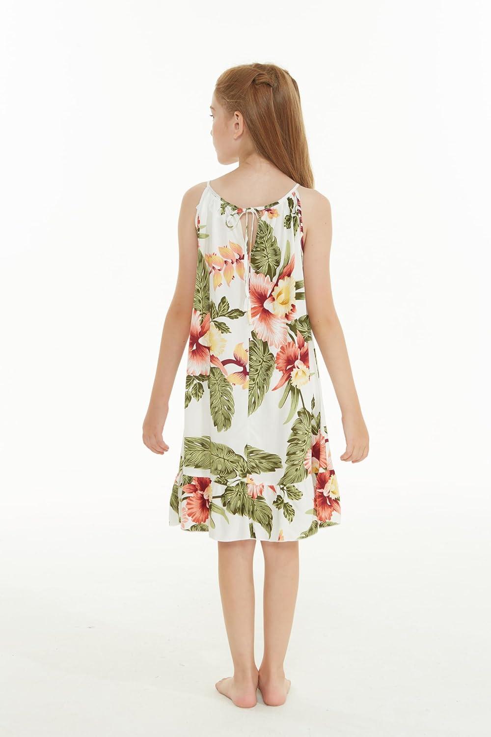 imageMatchable Family Hawaiian Luau Men Women Girl Boy Clothes in Cream RafelsiaGirl Shift