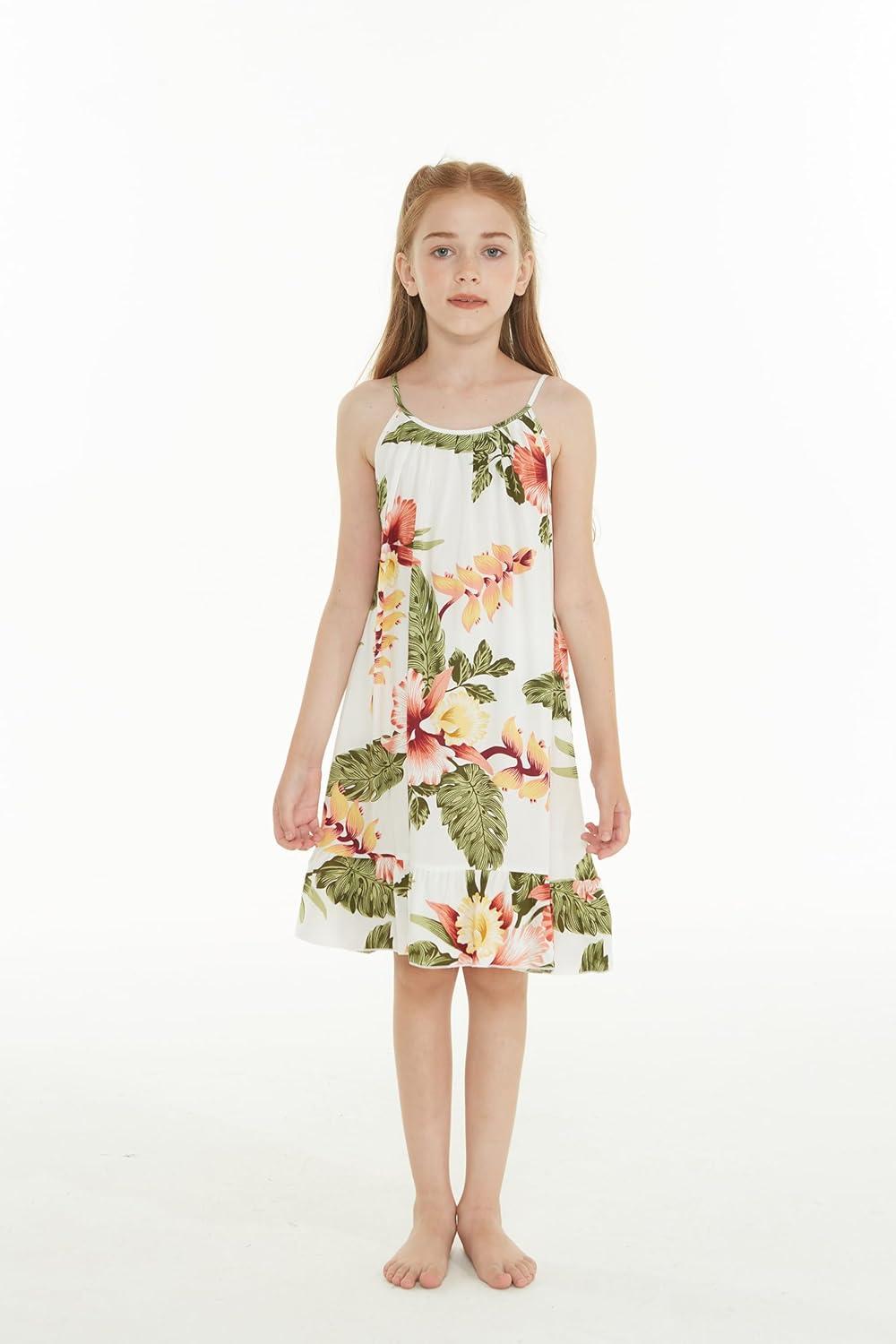 imageMatchable Family Hawaiian Luau Men Women Girl Boy Clothes in Cream RafelsiaGirl Shift