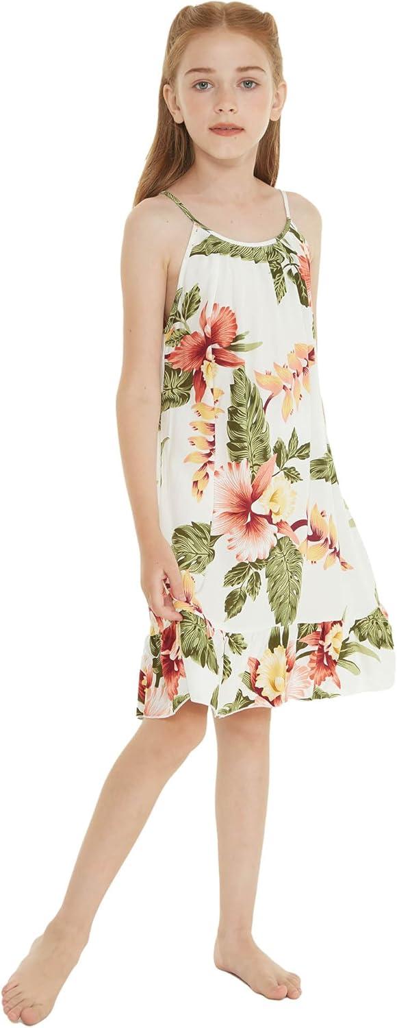 imageMatchable Family Hawaiian Luau Men Women Girl Boy Clothes in Cream RafelsiaGirl Shift