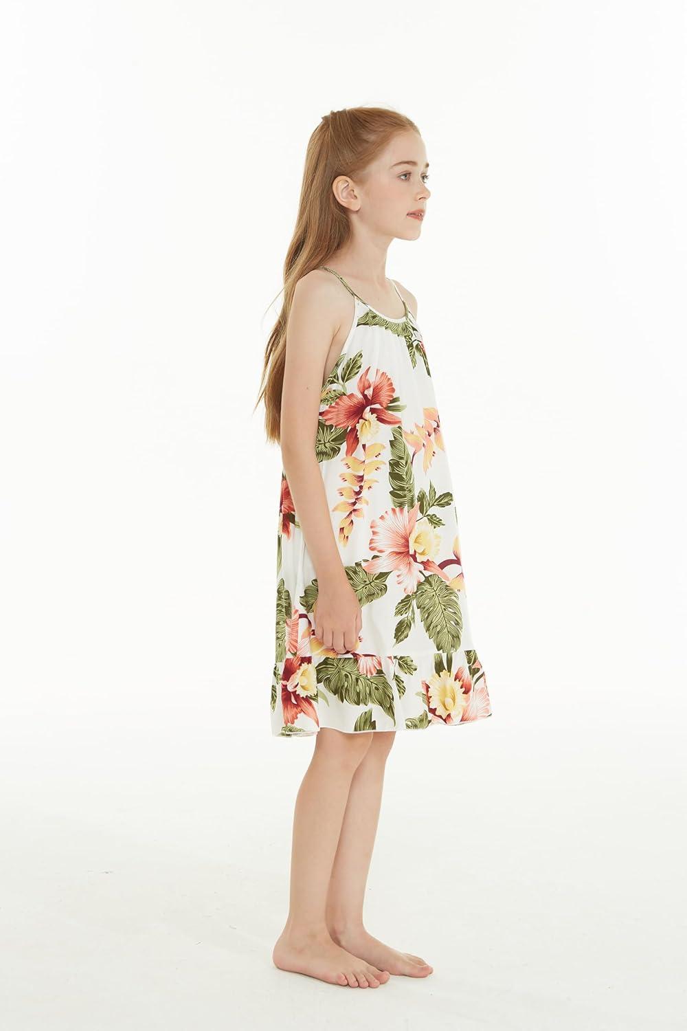 imageMatchable Family Hawaiian Luau Men Women Girl Boy Clothes in Cream RafelsiaGirl Shift