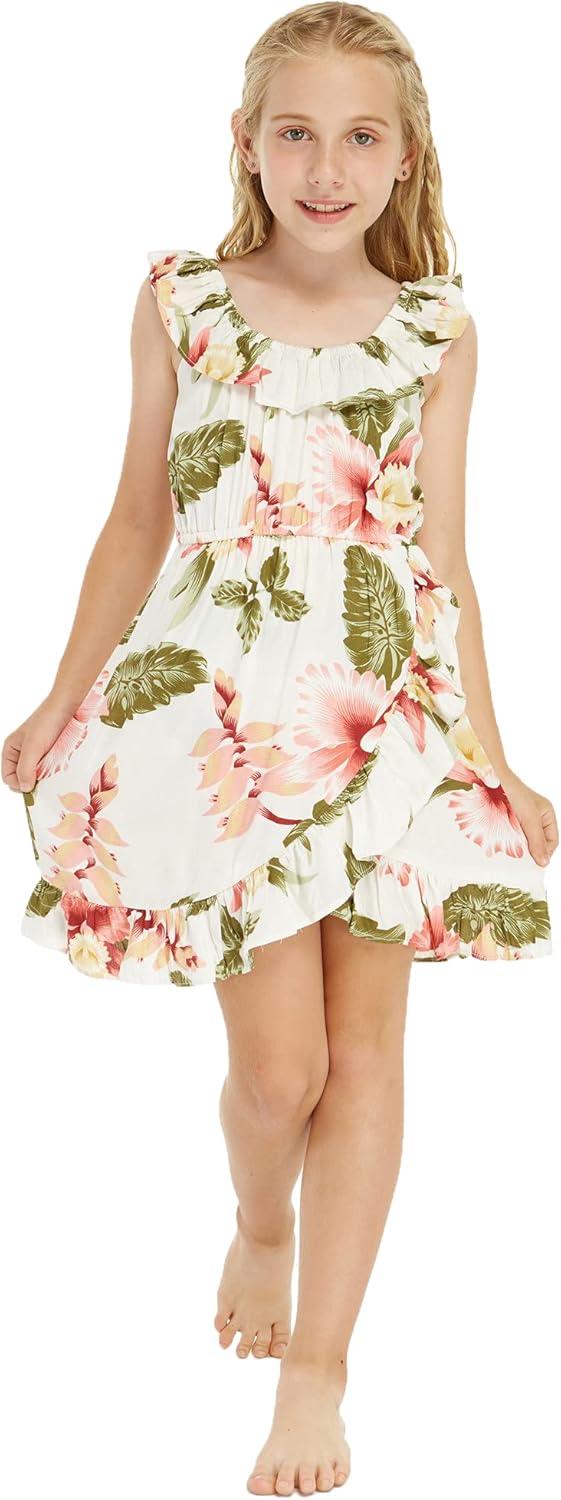 imageMatchable Family Hawaiian Luau Men Women Girl Boy Clothes in Cream RafelsiaGirl Wrap