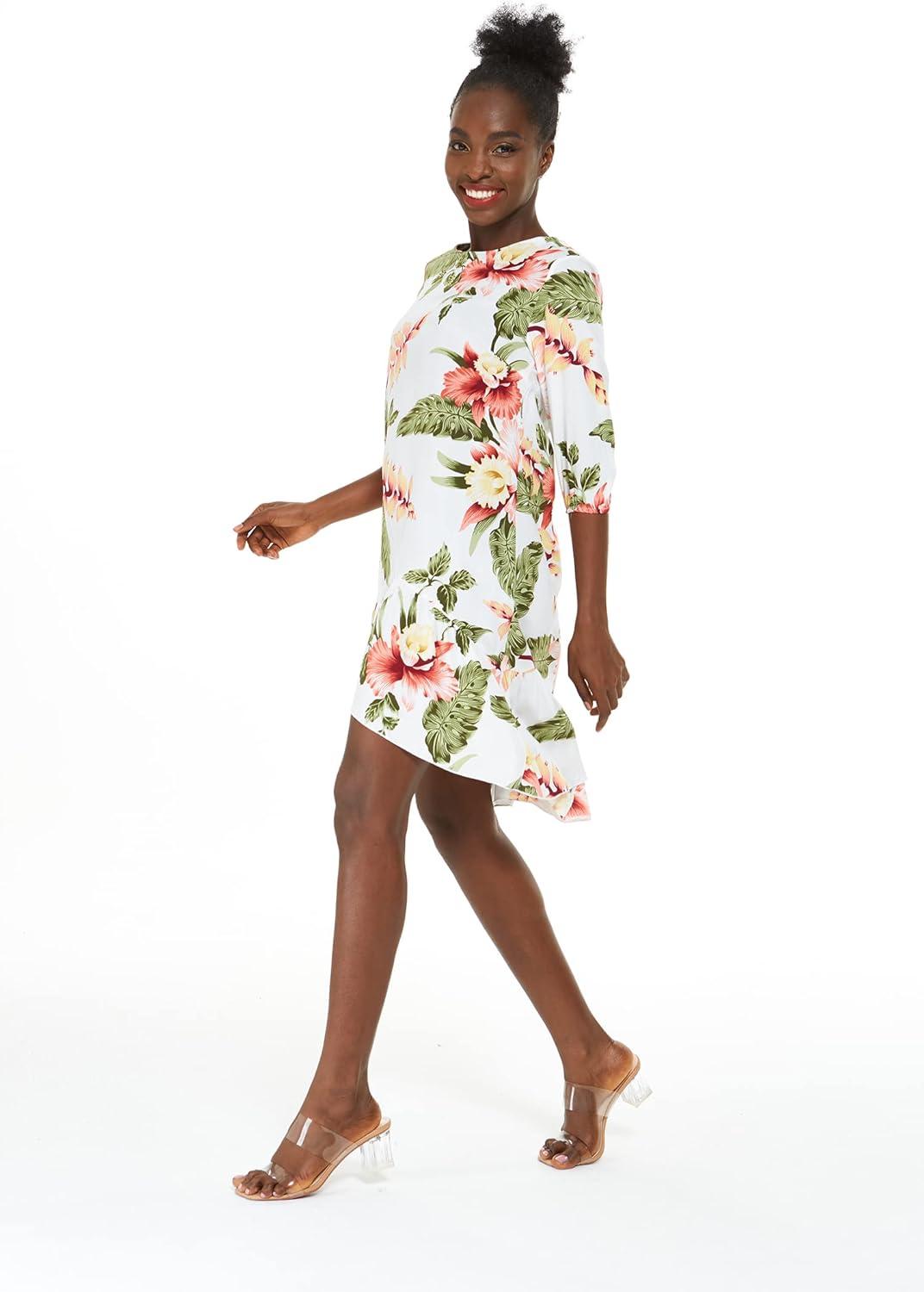 imageMatchable Family Hawaiian Luau Men Women Girl Boy Clothes in Cream RafelsiaWomen 34 Sleeve