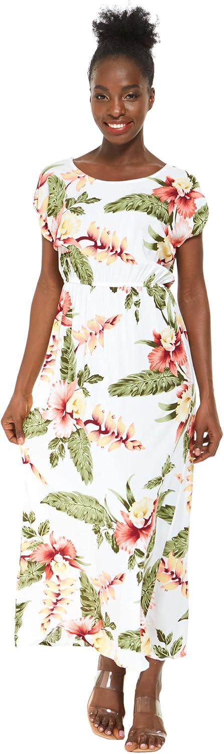 imageMatchable Family Hawaiian Luau Men Women Girl Boy Clothes in Cream RafelsiaWomen Cap Sleeve