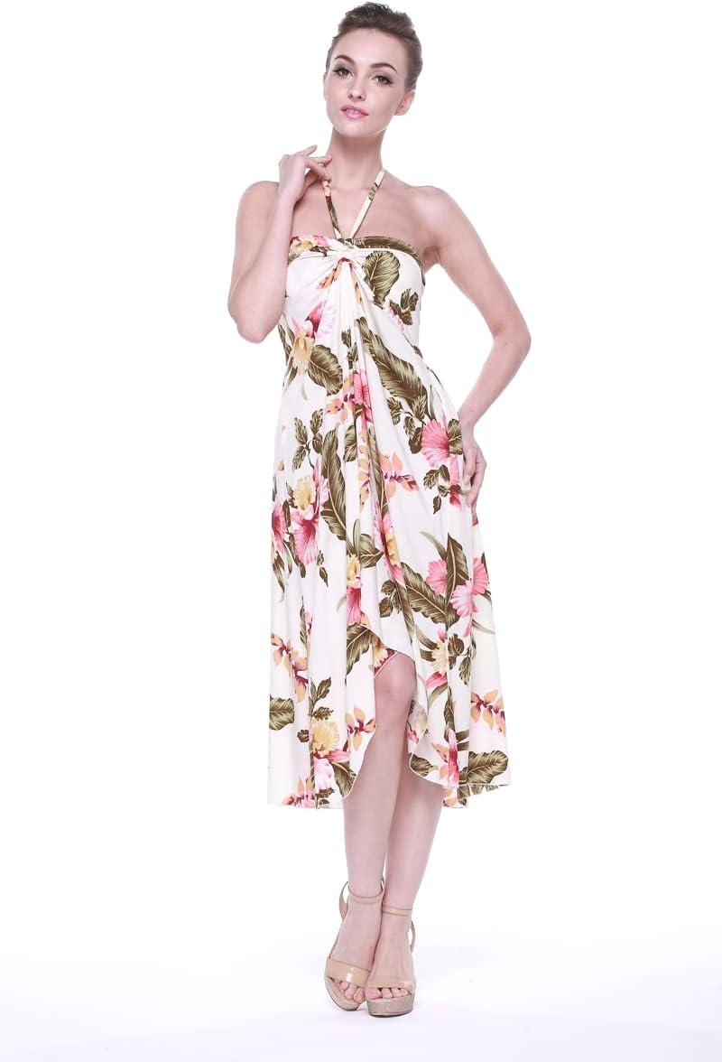 imageMatchable Family Hawaiian Luau Men Women Girl Boy Clothes in Cream RafelsiaWomen Halter