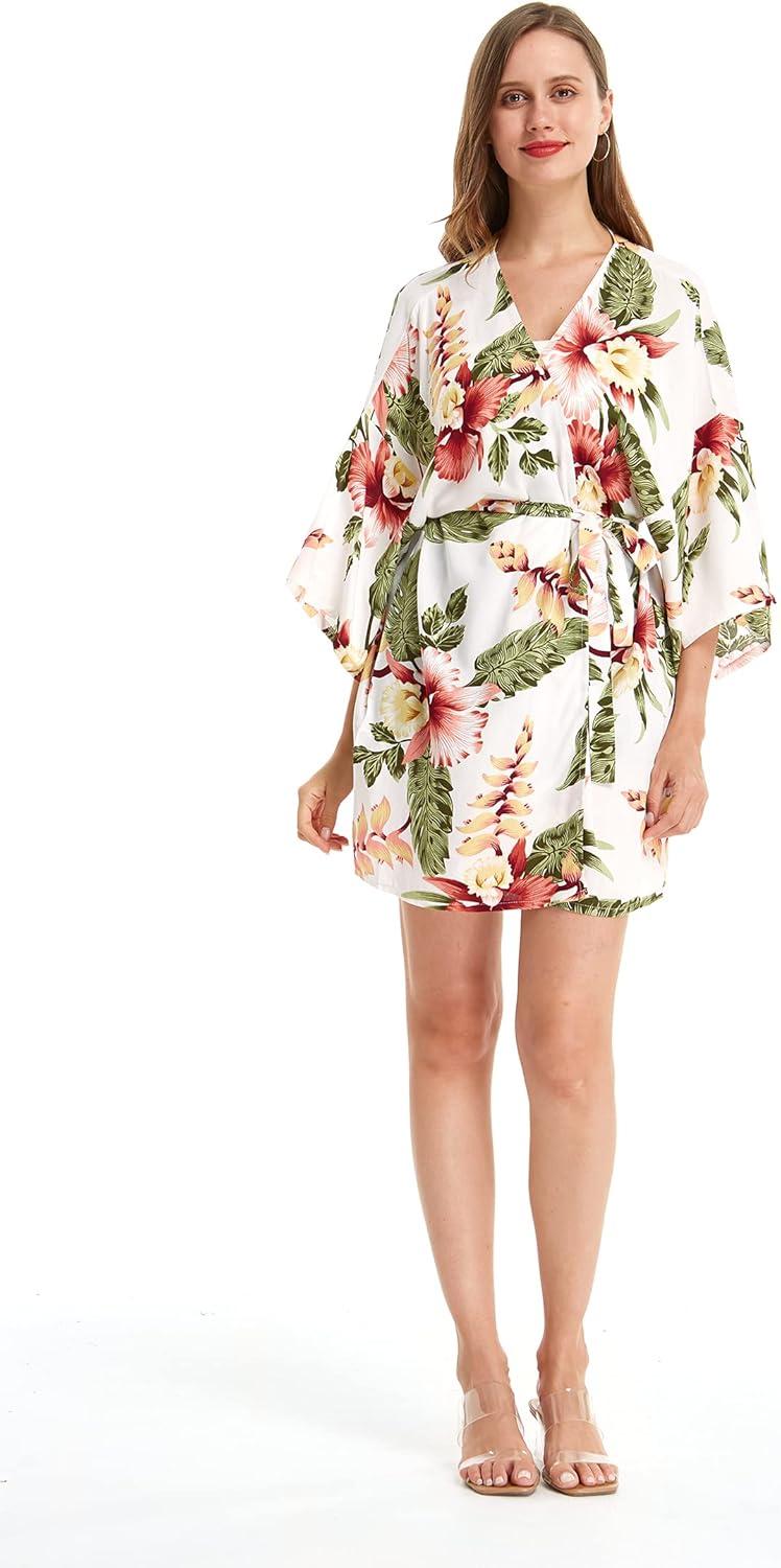 imageMatchable Family Hawaiian Luau Men Women Girl Boy Clothes in Cream RafelsiaWomen Kimono Cardigan
