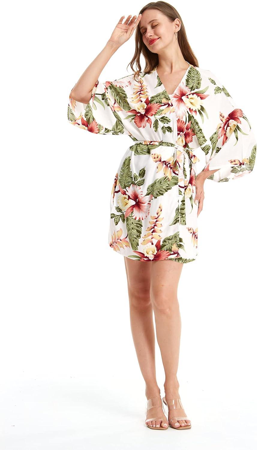 imageMatchable Family Hawaiian Luau Men Women Girl Boy Clothes in Cream RafelsiaWomen Kimono Cardigan