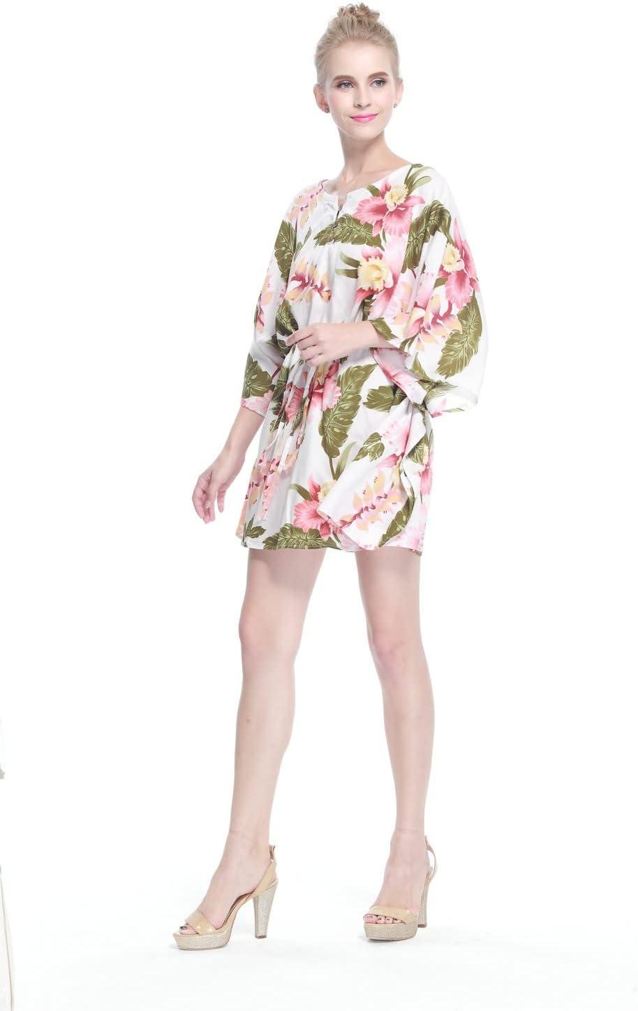 imageMatchable Family Hawaiian Luau Men Women Girl Boy Clothes in Cream RafelsiaWomen Short Poncho
