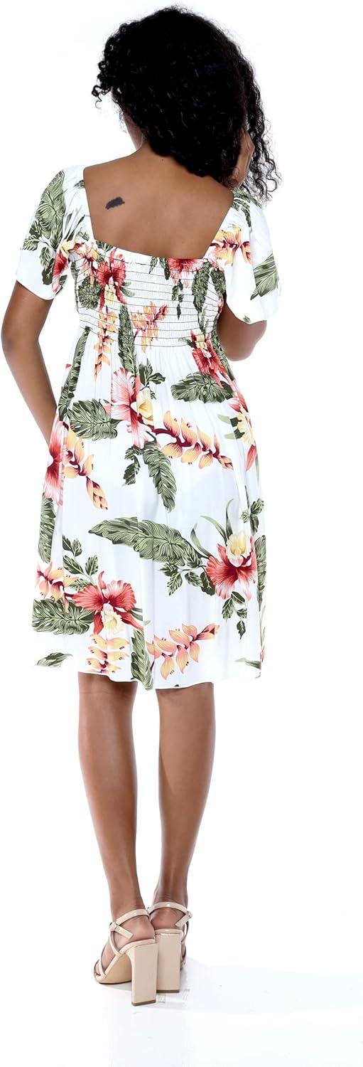 imageMatchable Family Hawaiian Luau Men Women Girl Boy Clothes in Cream RafelsiaWomen Short Rahee