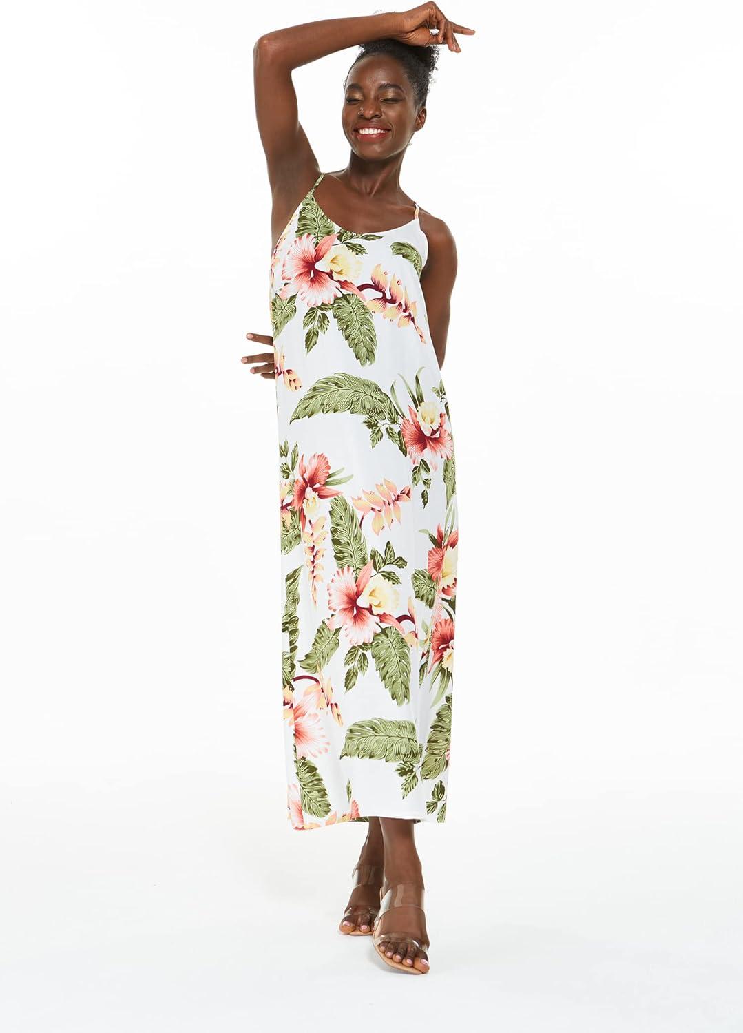 imageMatchable Family Hawaiian Luau Men Women Girl Boy Clothes in Cream RafelsiaWomen Sweet Heart Maxi