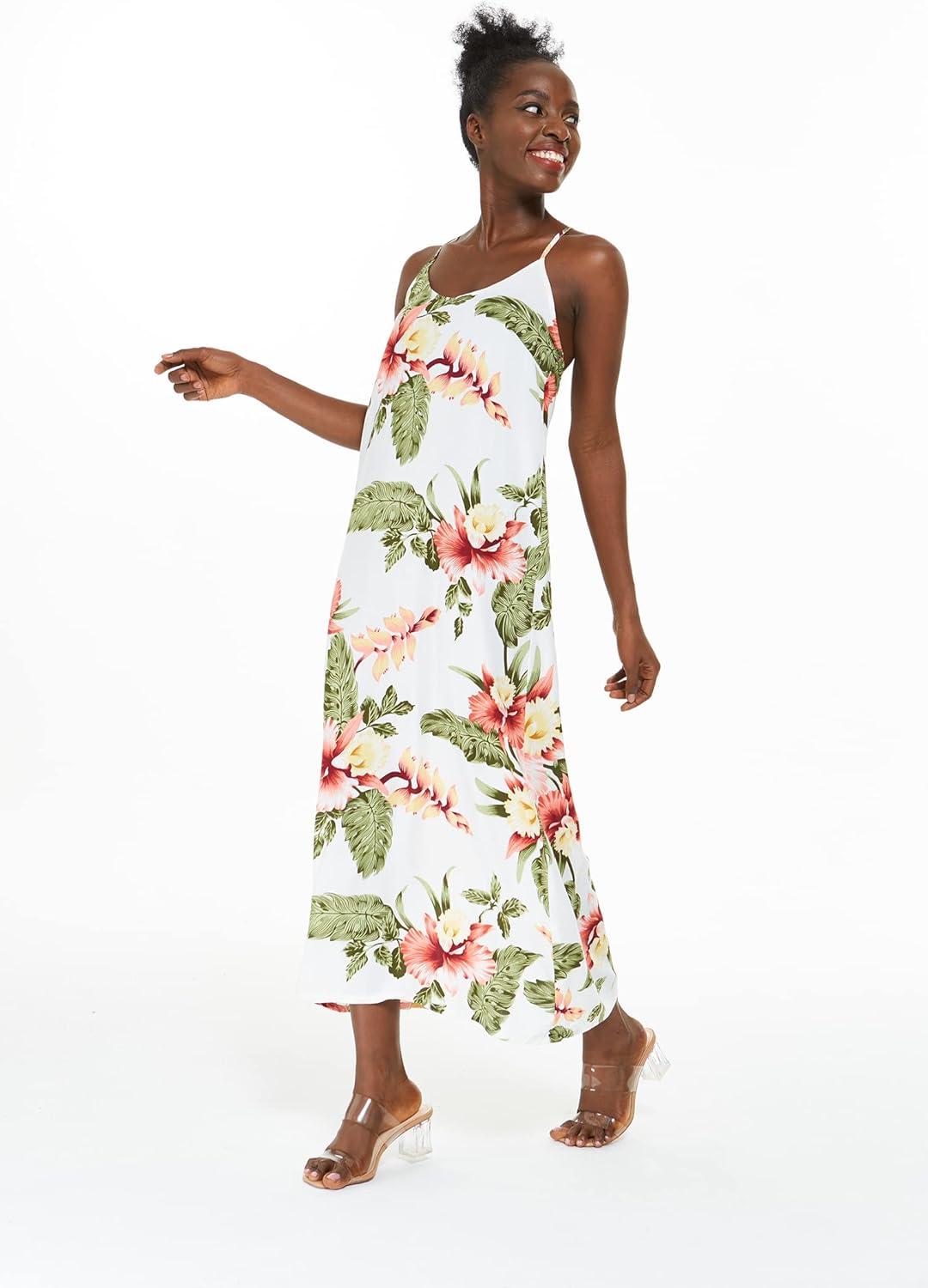 imageMatchable Family Hawaiian Luau Men Women Girl Boy Clothes in Cream RafelsiaWomen Sweet Heart Maxi