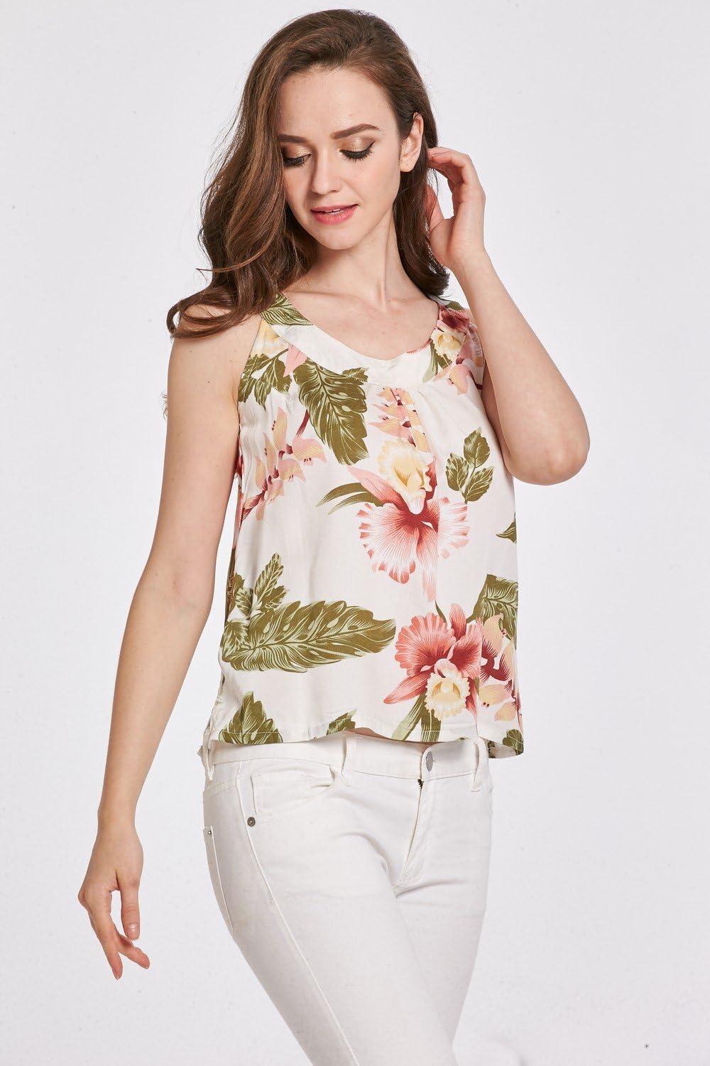imageMatchable Family Hawaiian Luau Men Women Girl Boy Clothes in Cream RafelsiaWomen Tank Top