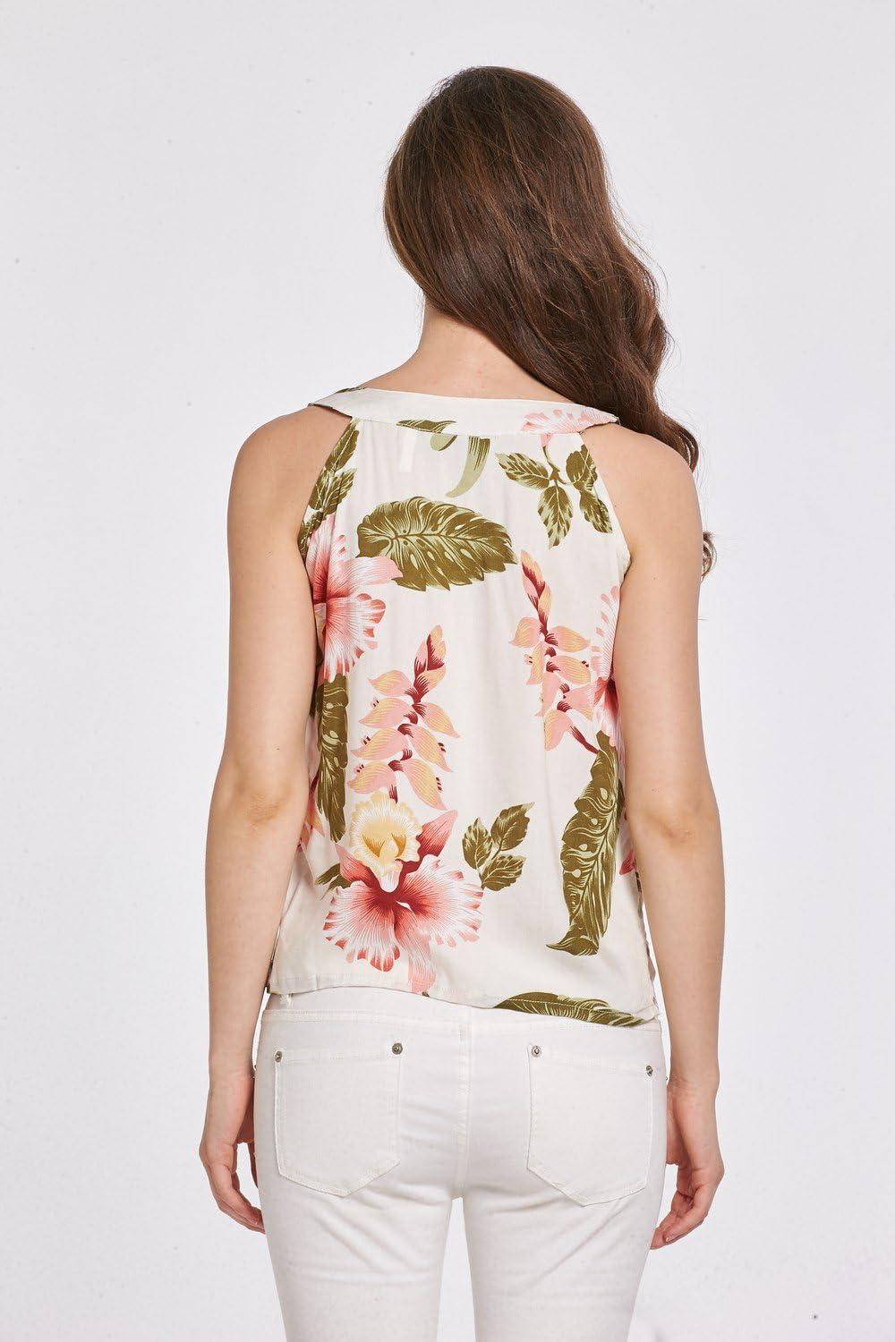 imageMatchable Family Hawaiian Luau Men Women Girl Boy Clothes in Cream RafelsiaWomen Tank Top