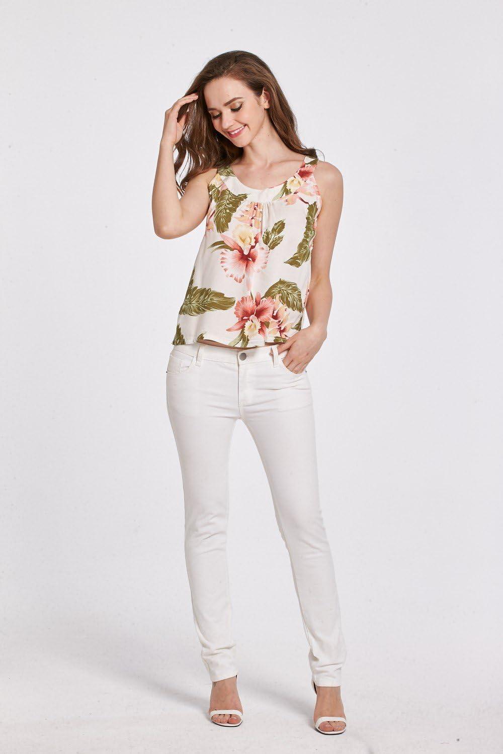imageMatchable Family Hawaiian Luau Men Women Girl Boy Clothes in Cream RafelsiaWomen Tank Top