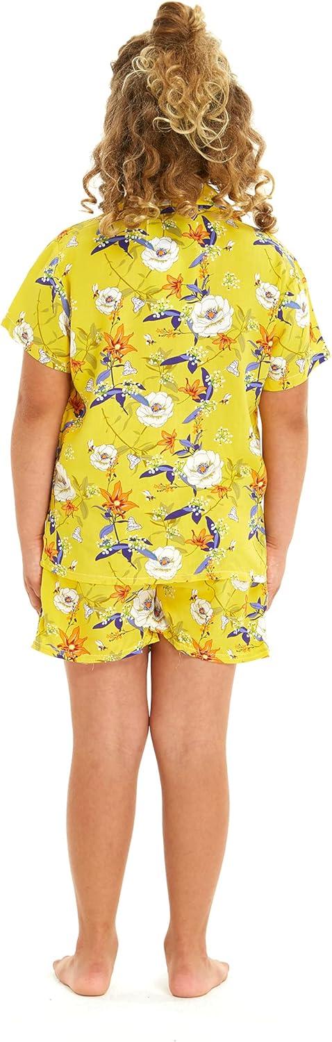 imageMatchable Family Hawaiian Luau Men Women Girl Boy Clothes in Garden Poppy YellowBoy Short Sleeve