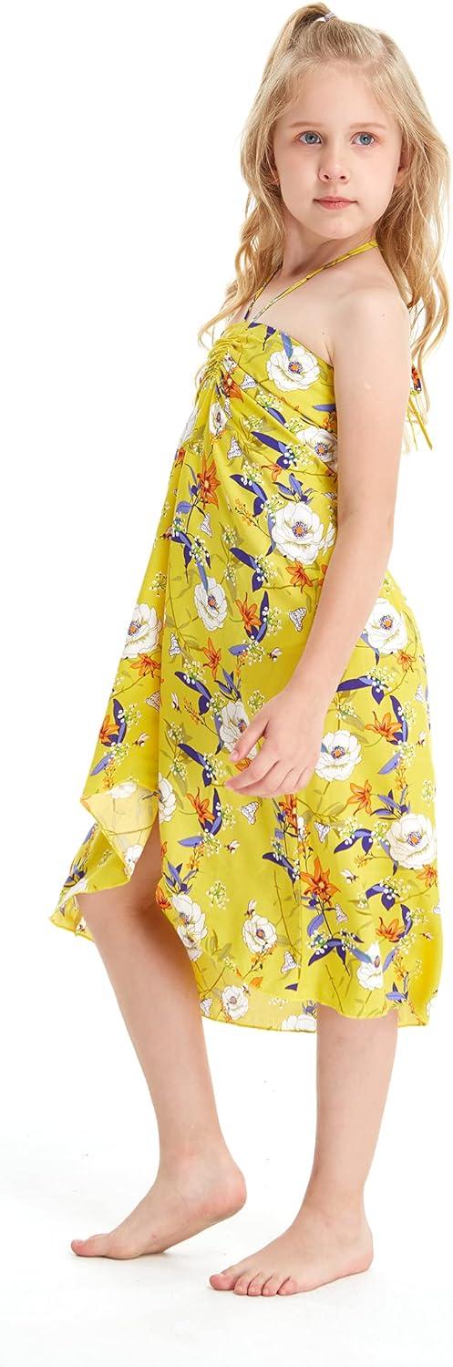imageMatchable Family Hawaiian Luau Men Women Girl Boy Clothes in Garden Poppy YellowGirl Halter