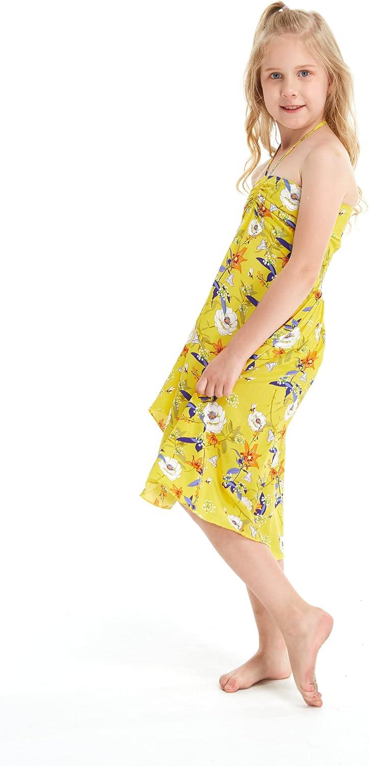 imageMatchable Family Hawaiian Luau Men Women Girl Boy Clothes in Garden Poppy YellowGirl Halter