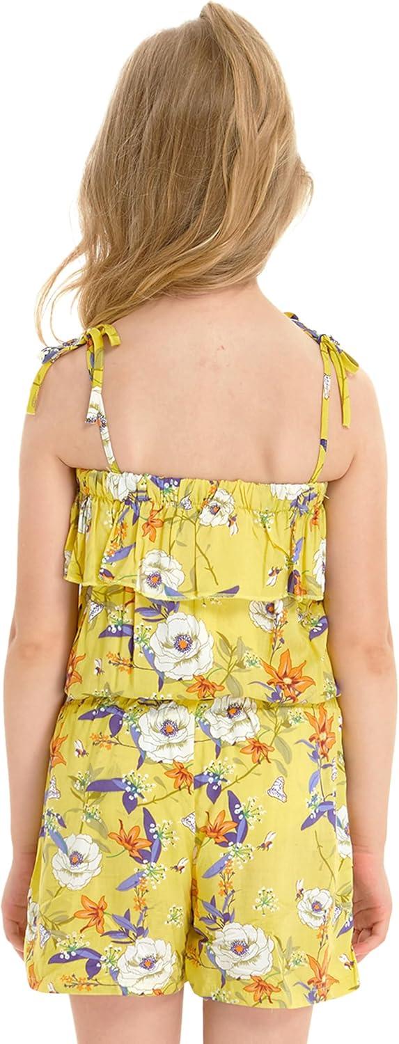 imageMatchable Family Hawaiian Luau Men Women Girl Boy Clothes in Garden Poppy YellowGirl Romper